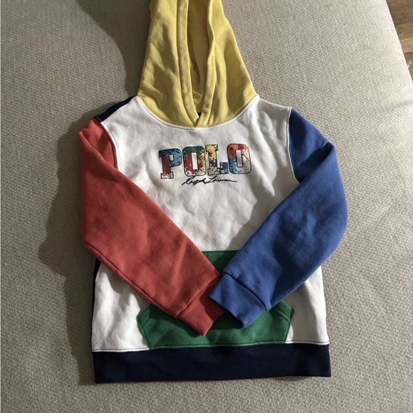 Polo by Ralph Lauren Yellow and Navy Hoodie - Picture 1 of 8